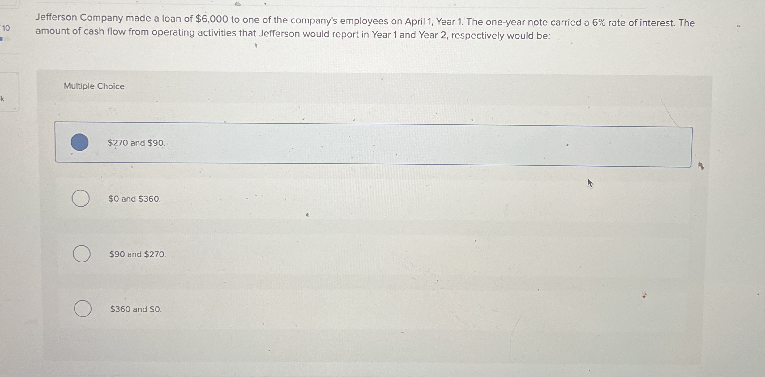 Jefferson Company made a loan of $ 6 , 0 0 0 to