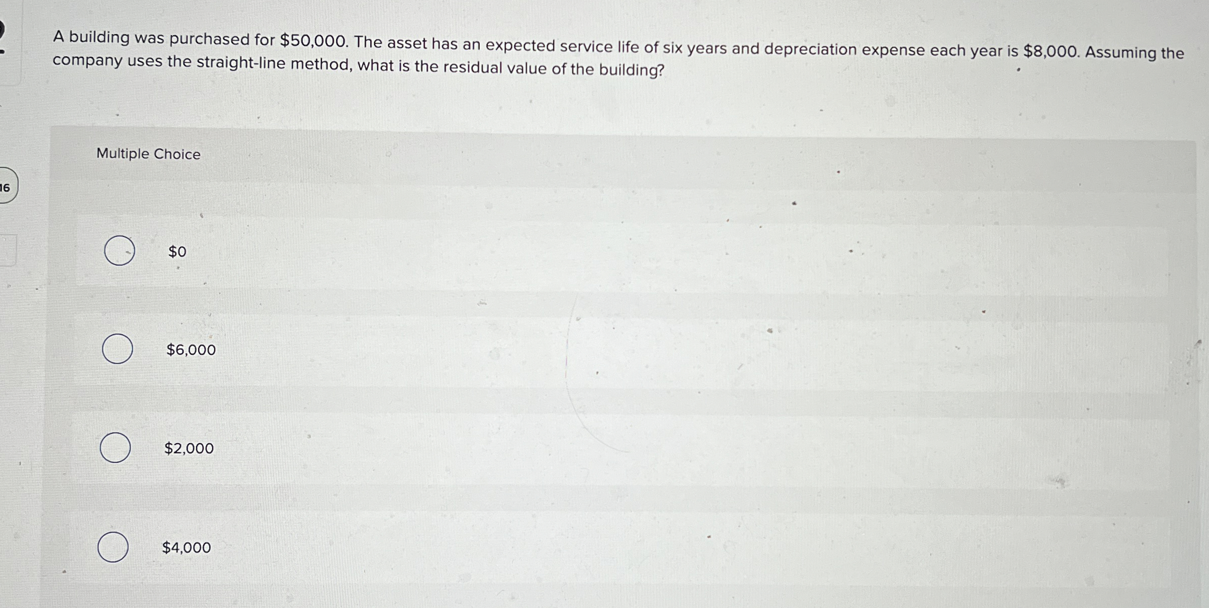 A building was purchased for $ 5 0 , 0 0 0 . The