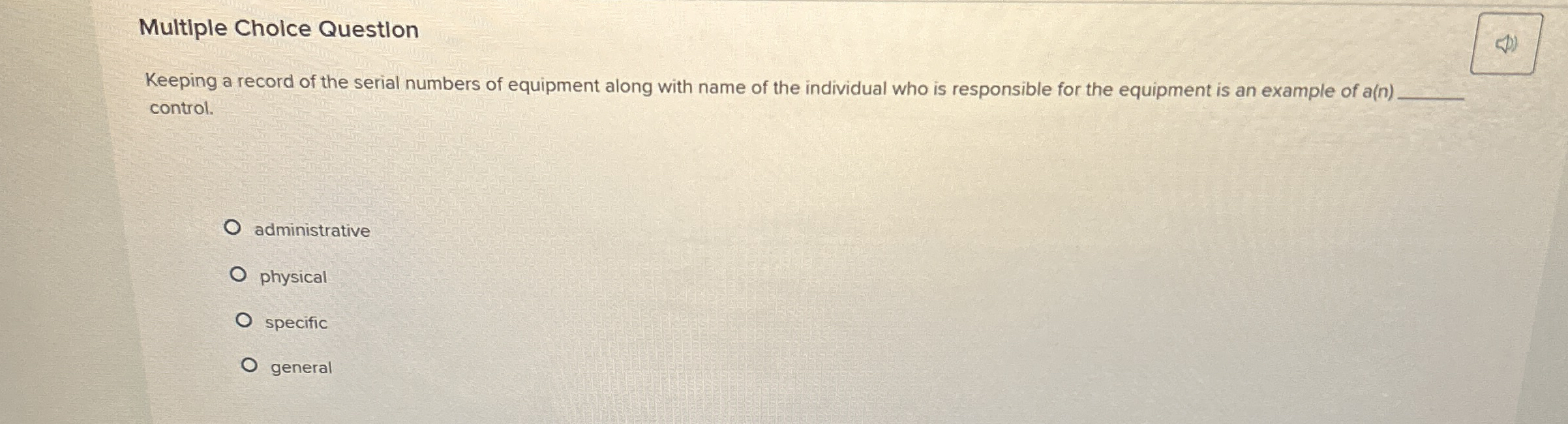 Multiple Cholce Question Keeping a record of the