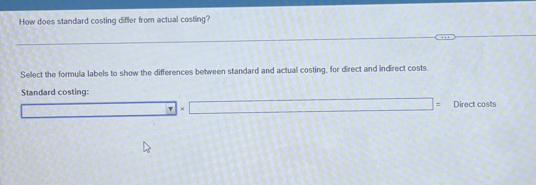 How does standard costing differ from actual