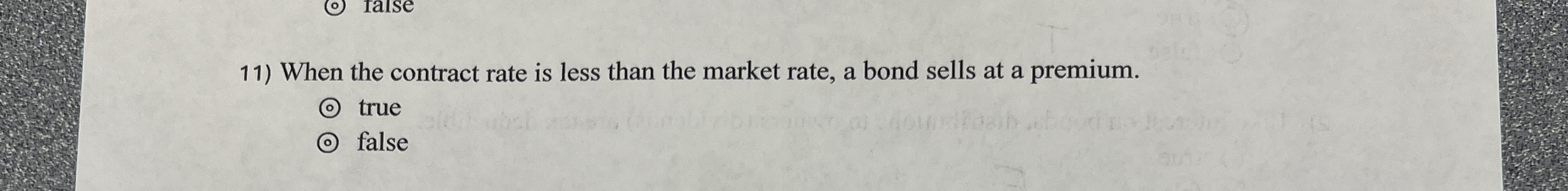 When the contract rate is less than the market
