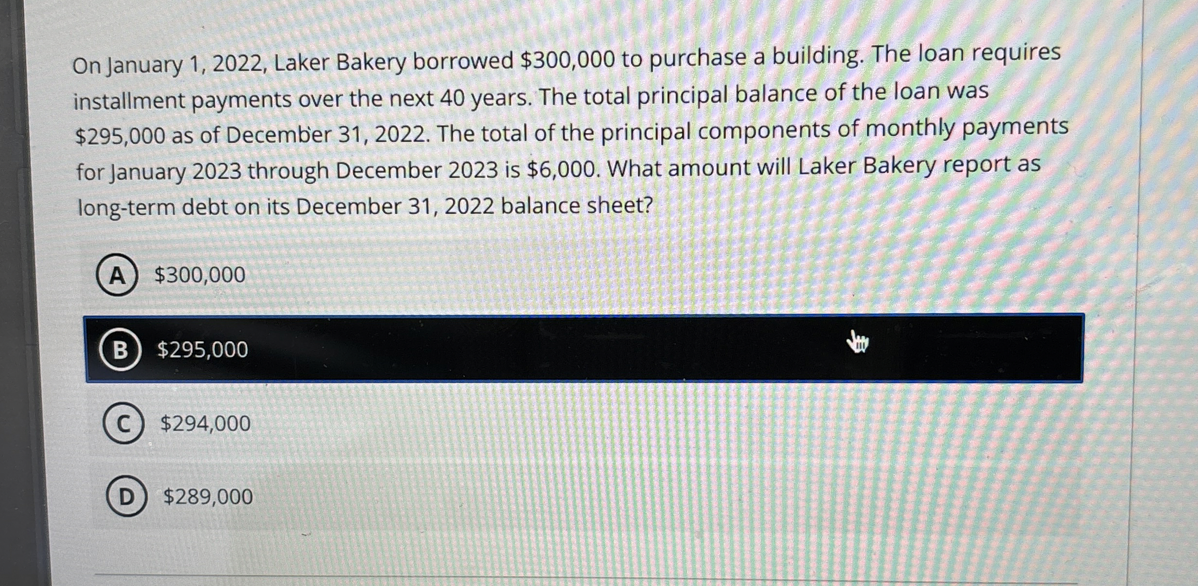 On January 1 , 2 0 2 2 , Laker Bakery borrowed $