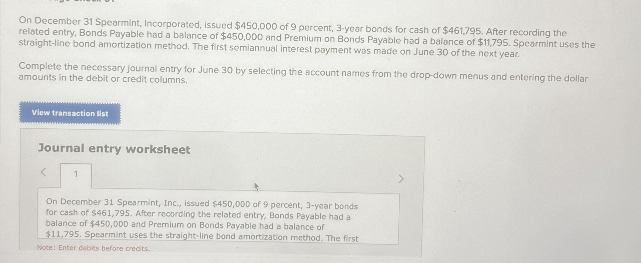 On December 3 1 Spearmint, Incorporated, issued $