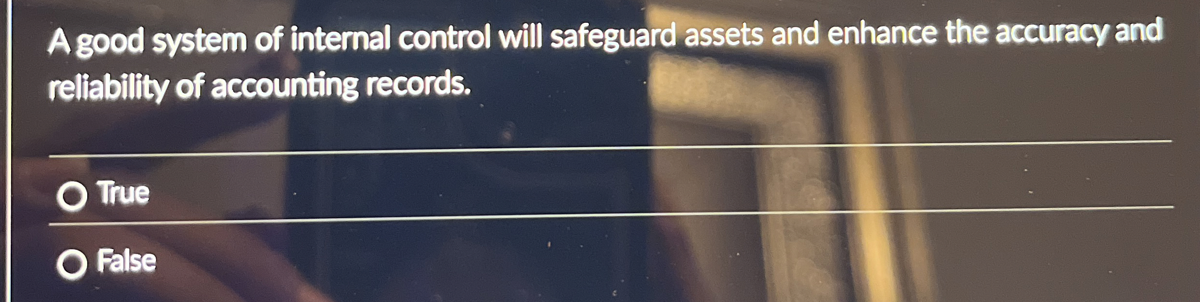 A good system of internal control will safeguard