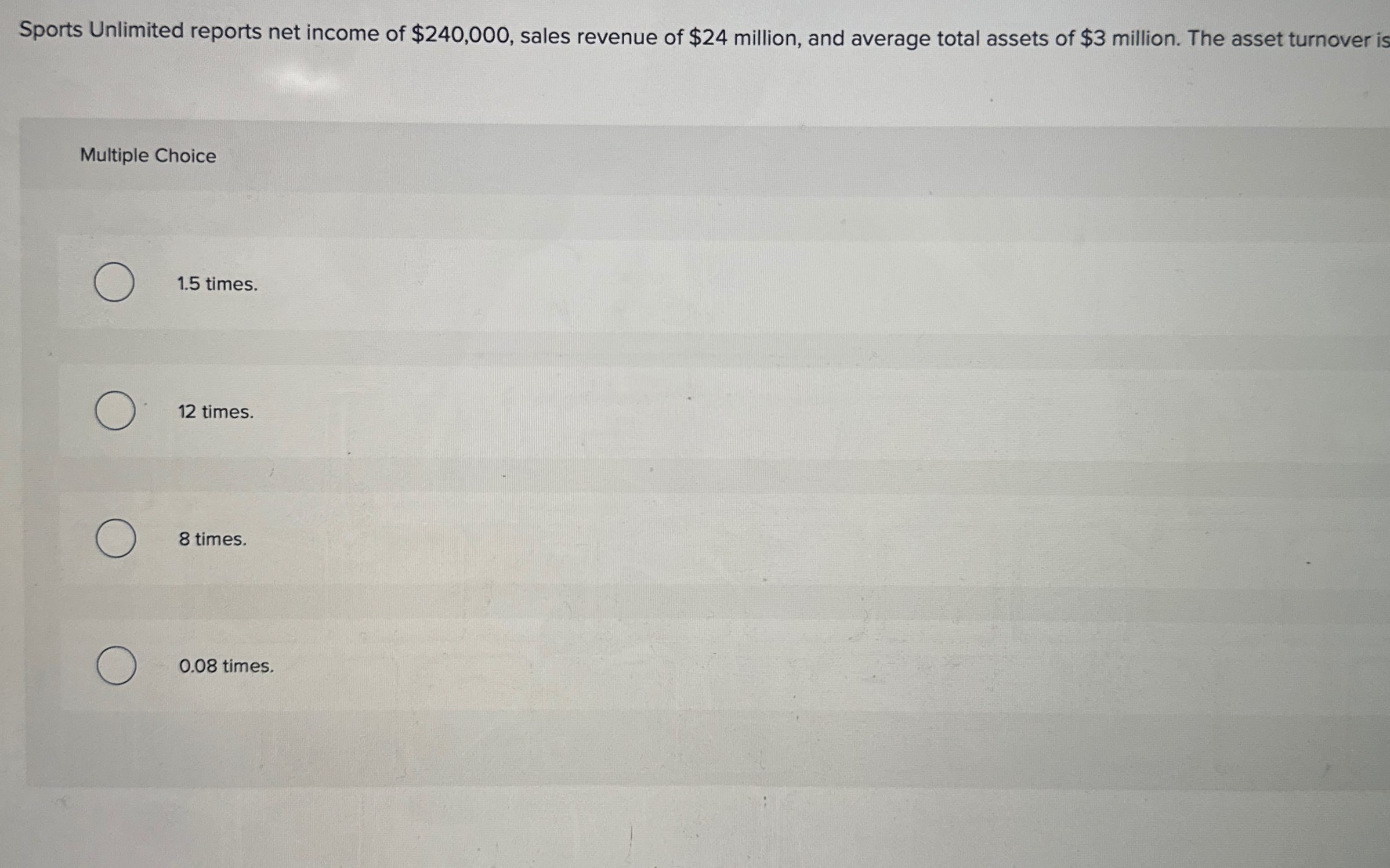 Sports Unlimited reports net income of $ 2 4 0 ,