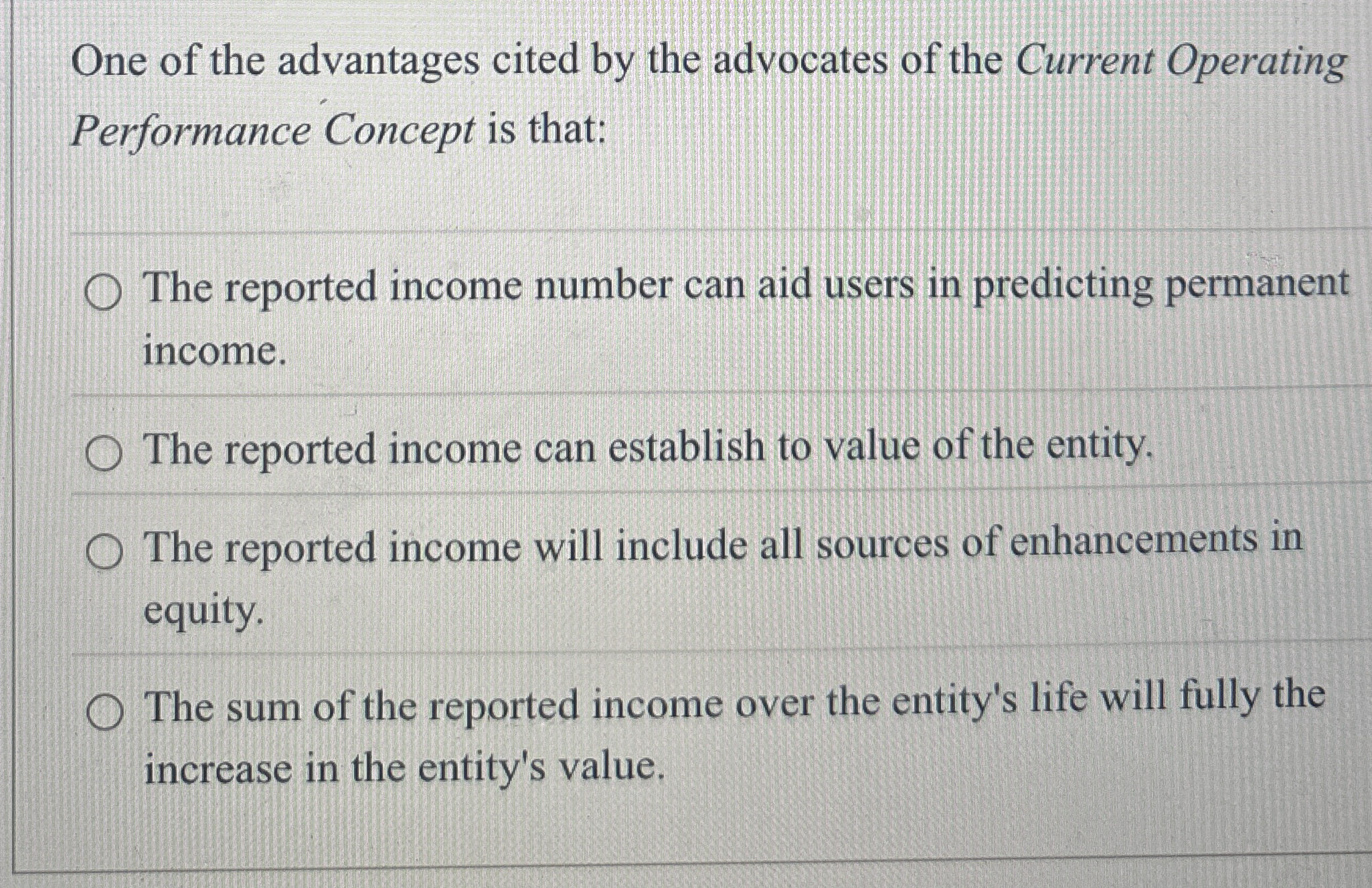 One of the advantages cited by the advocates of