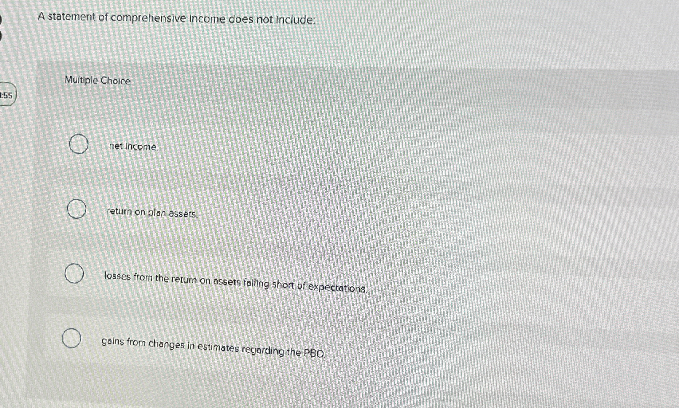 A statement of comprehensive income does not