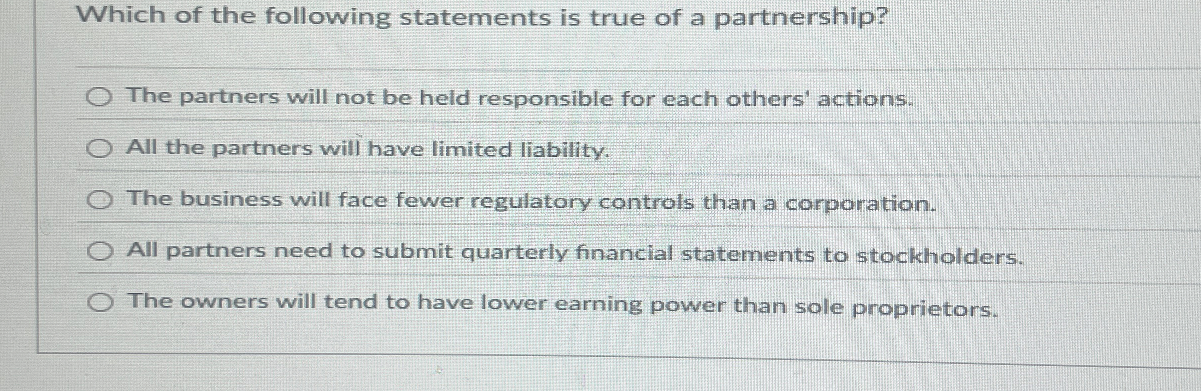 Which of the following statements is true of a