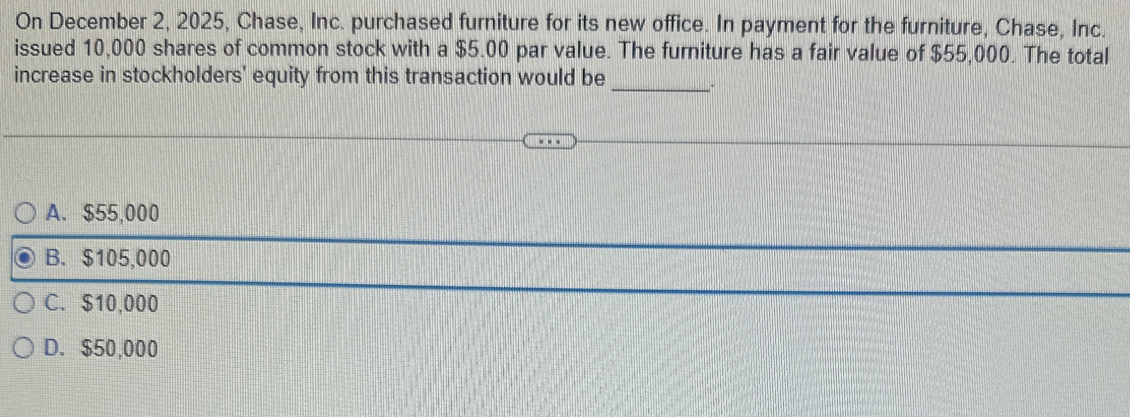 On December 2 , 2 0 2 5 , Chase, Inc. purchased