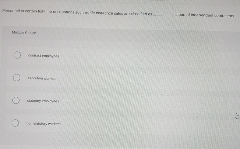 Personnel in certain full - time occupations such