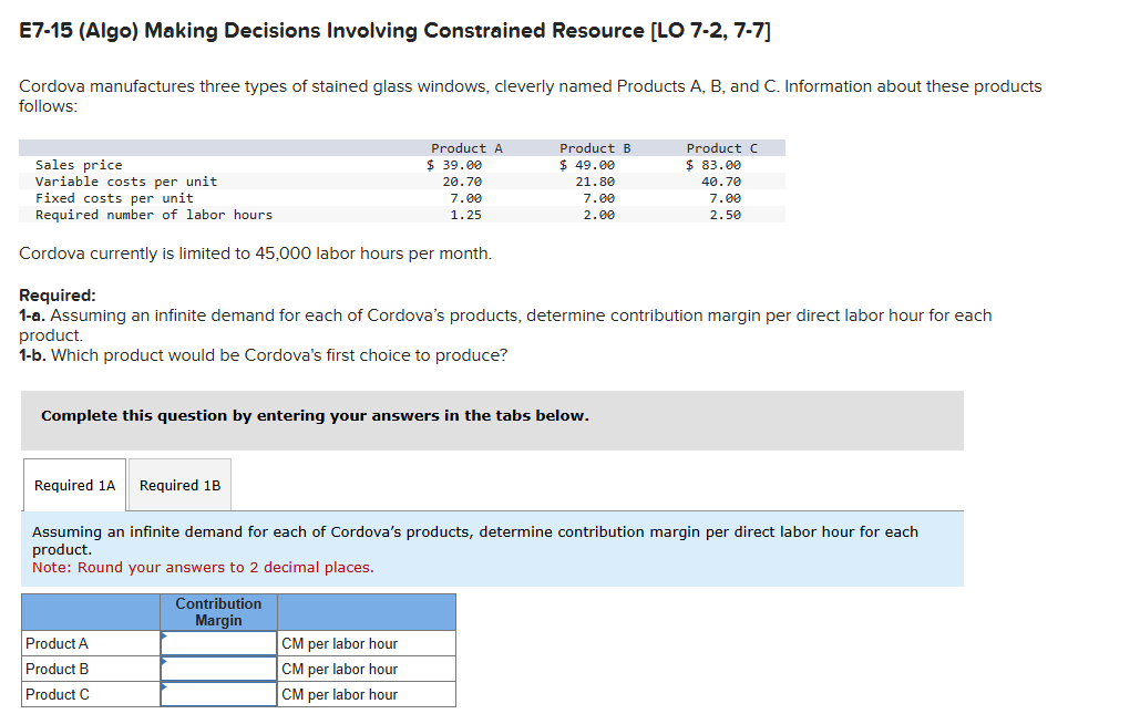 E 7 - 1 5 ( Algo ) Making Decisions Involving
