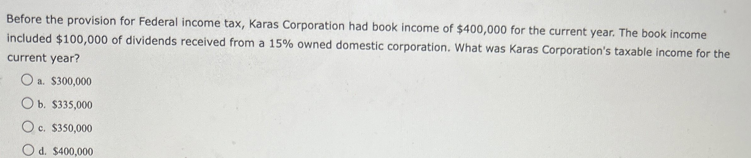Before the provision for Federal income tax,