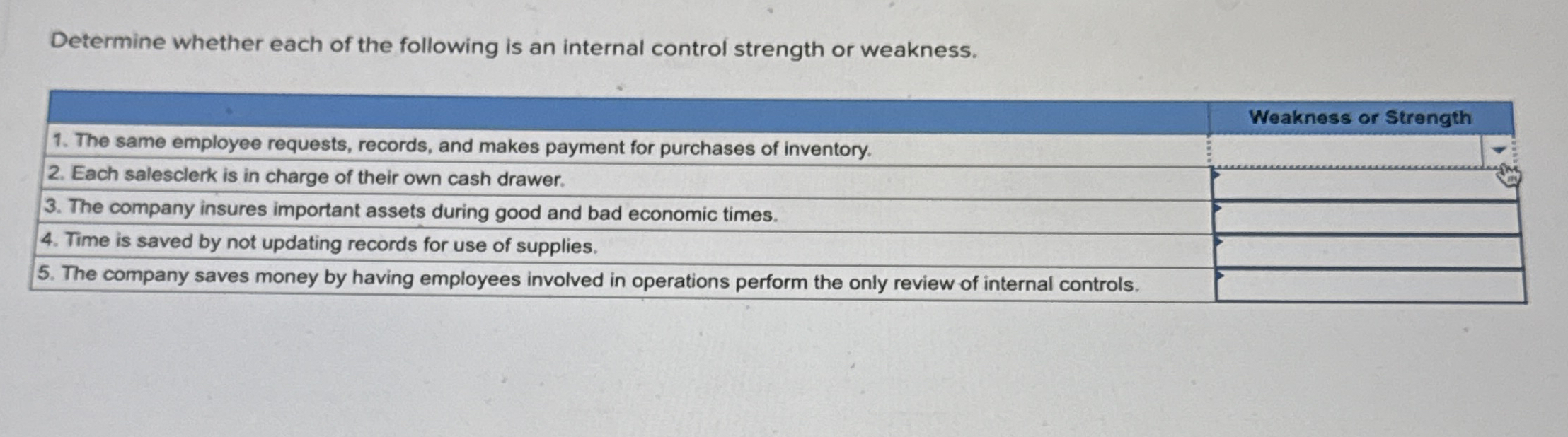 Determine whether each of the following is an