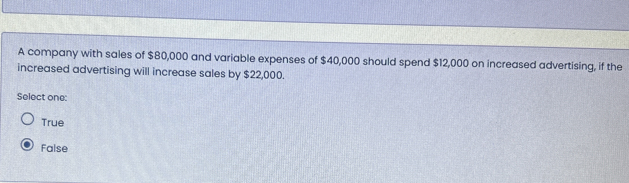 A company with sales of $ 8 0 , 0 0 0 and