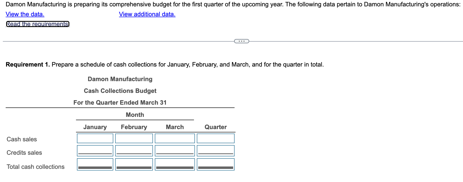 Please review the requirements and complete each