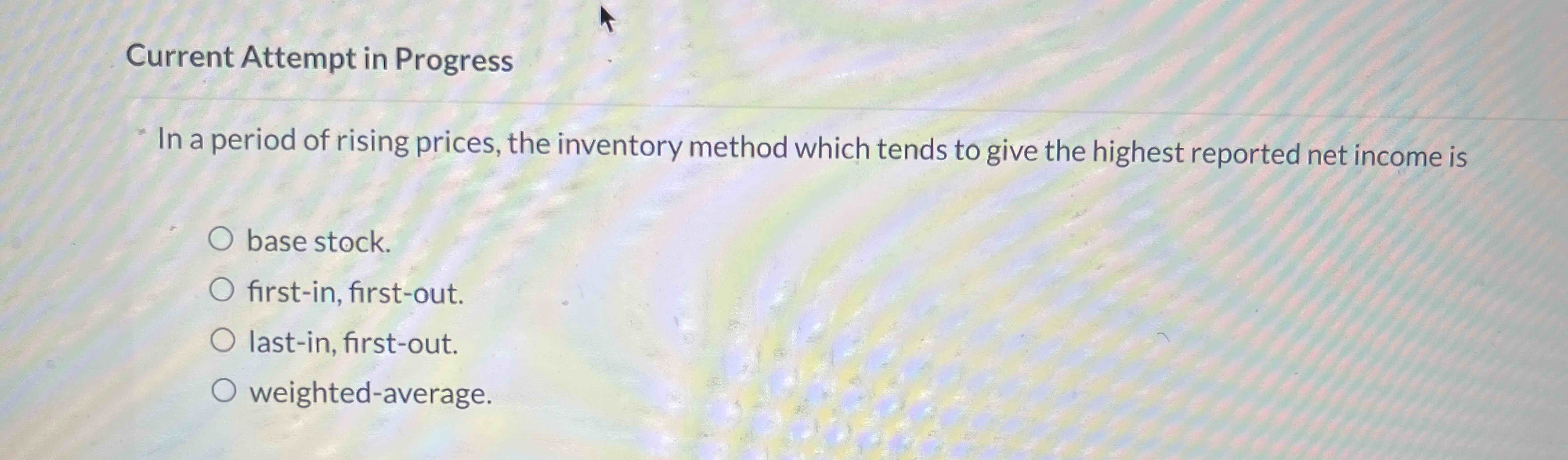 Current Attempt in Progress - In a period of