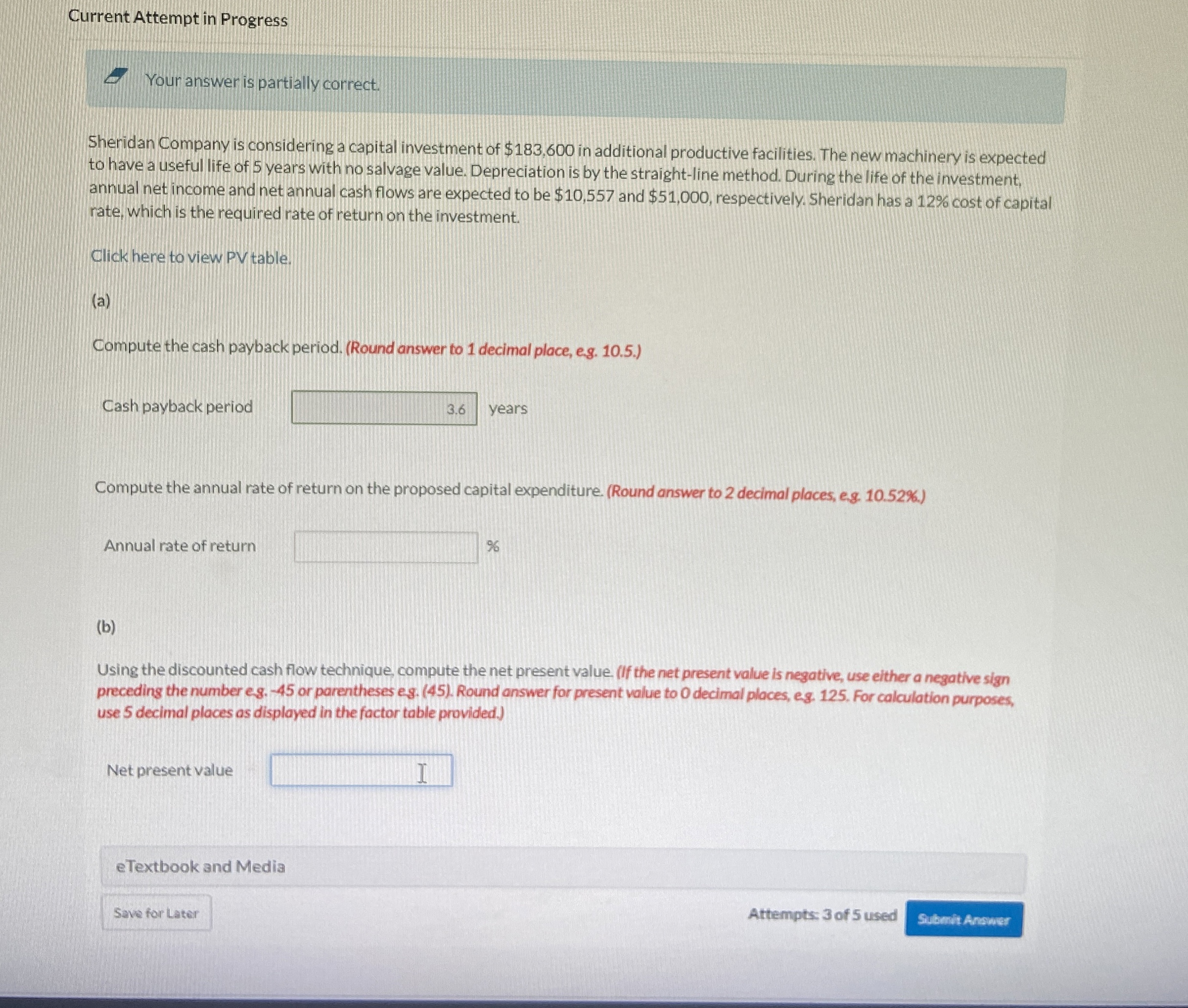 Current Attempt in Progress Your answer is