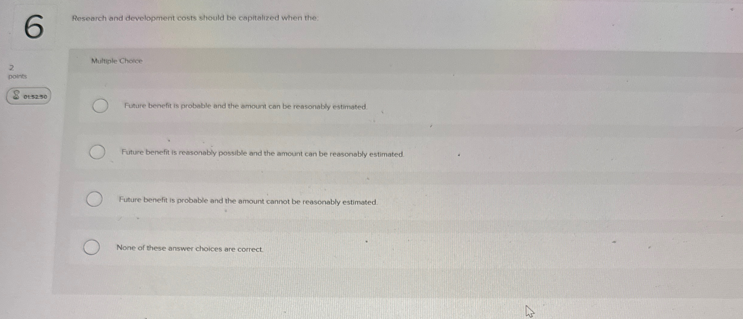 Research and development costs should be