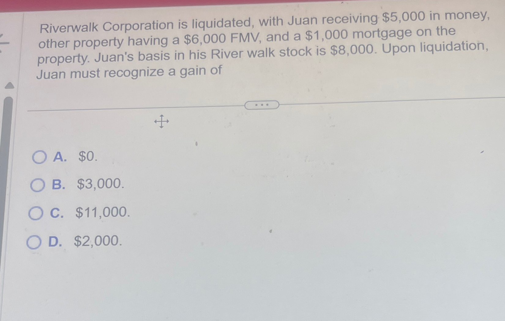 Riverwalk Corporation is liquidated, with Juan