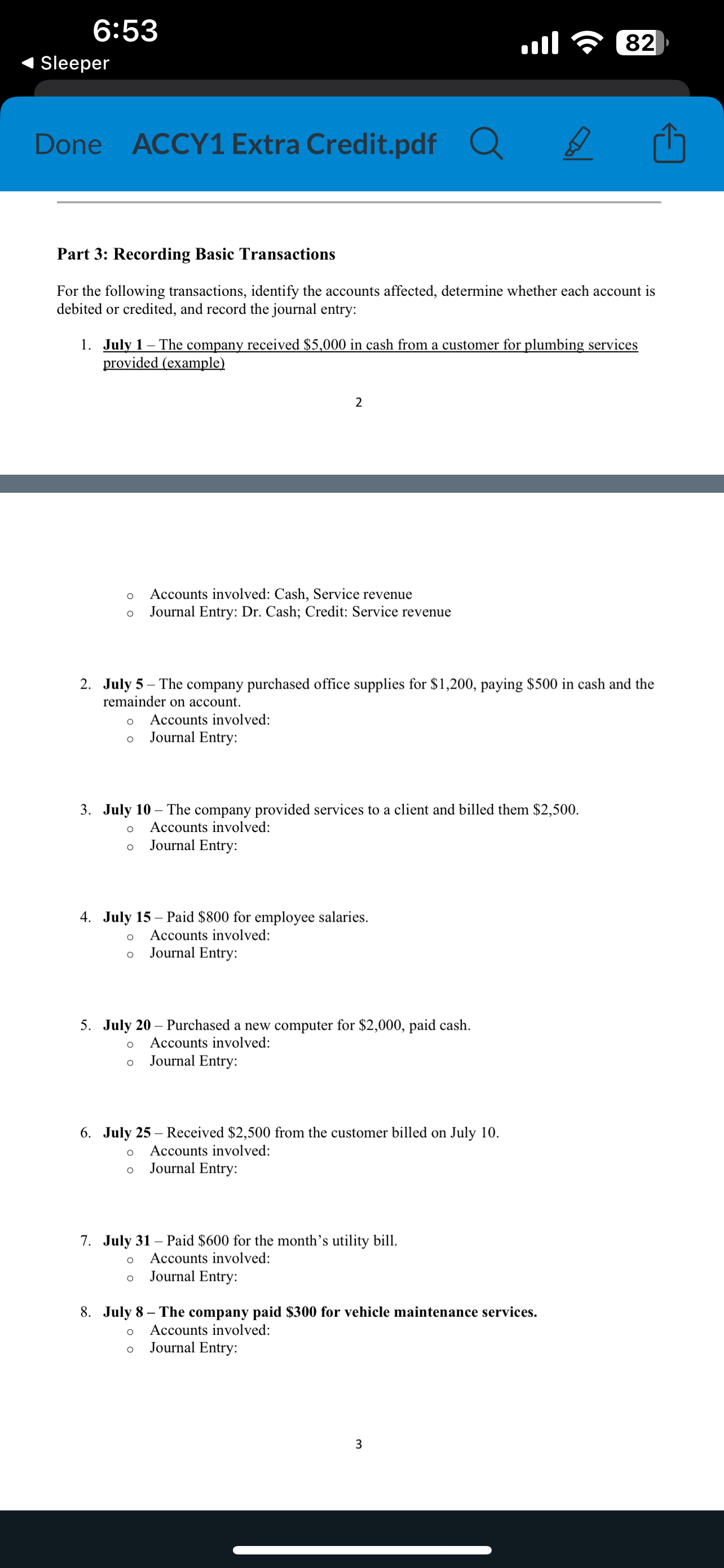 6 : 5 3 Sleeper 8 2 Done ACCY 1 Extra Credit.pdf