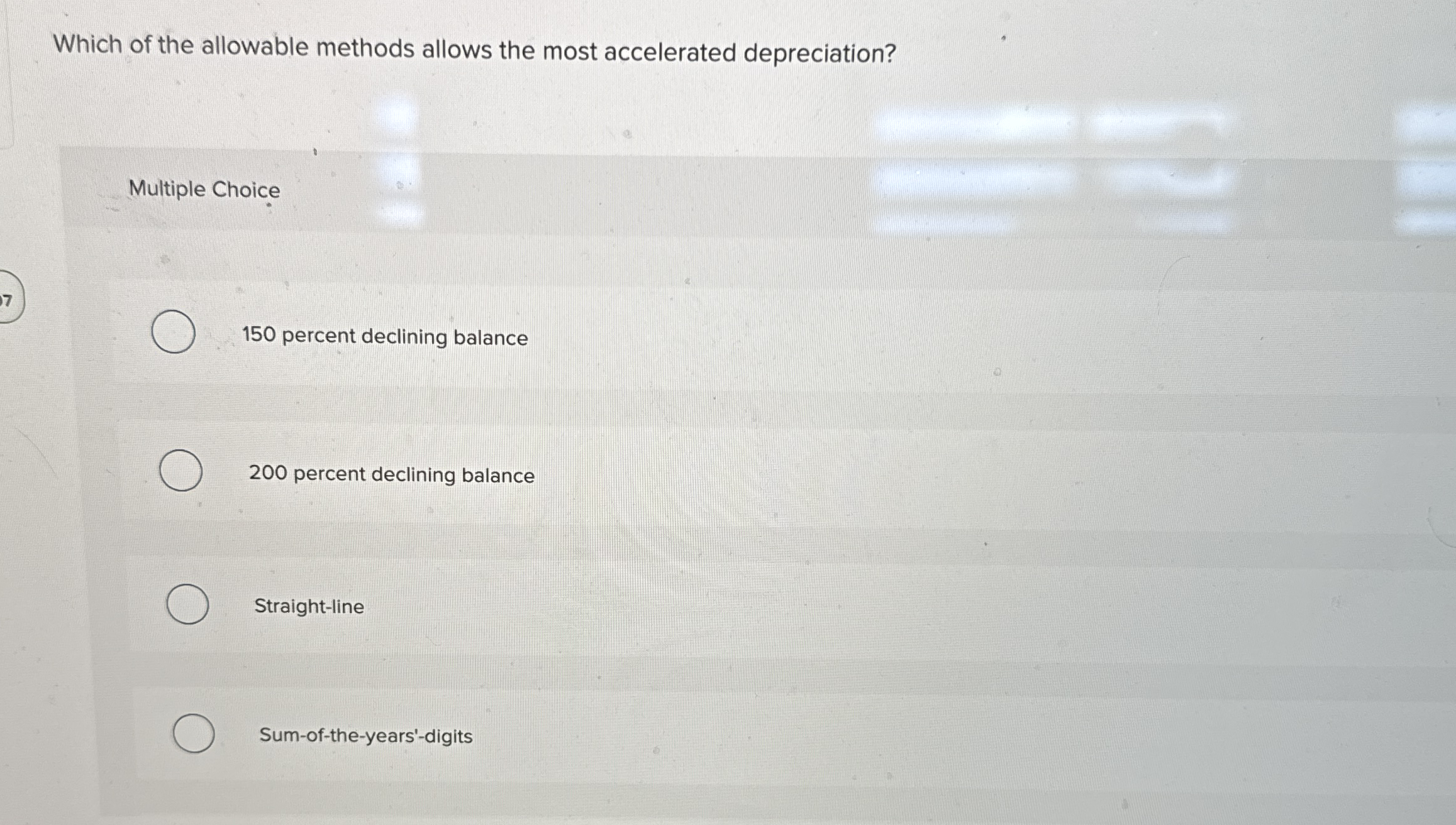 Which of the allowable methods allows the most