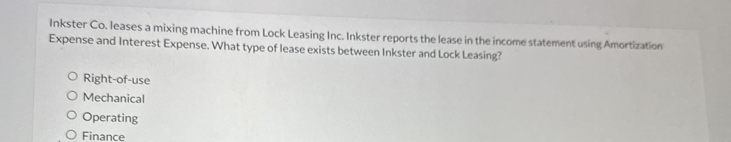 Inkster Co . leases a mixing machine from Lock