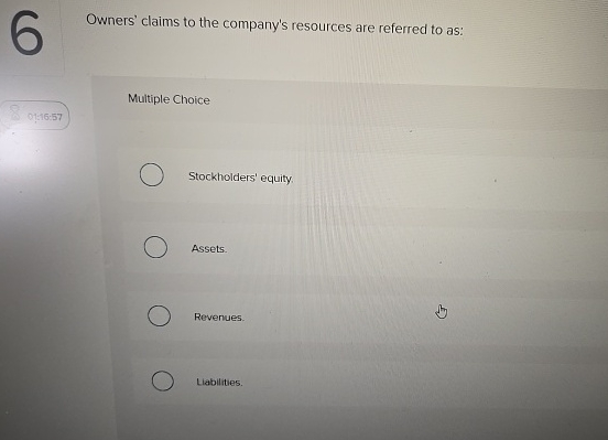Owners' claims to the company's resources are