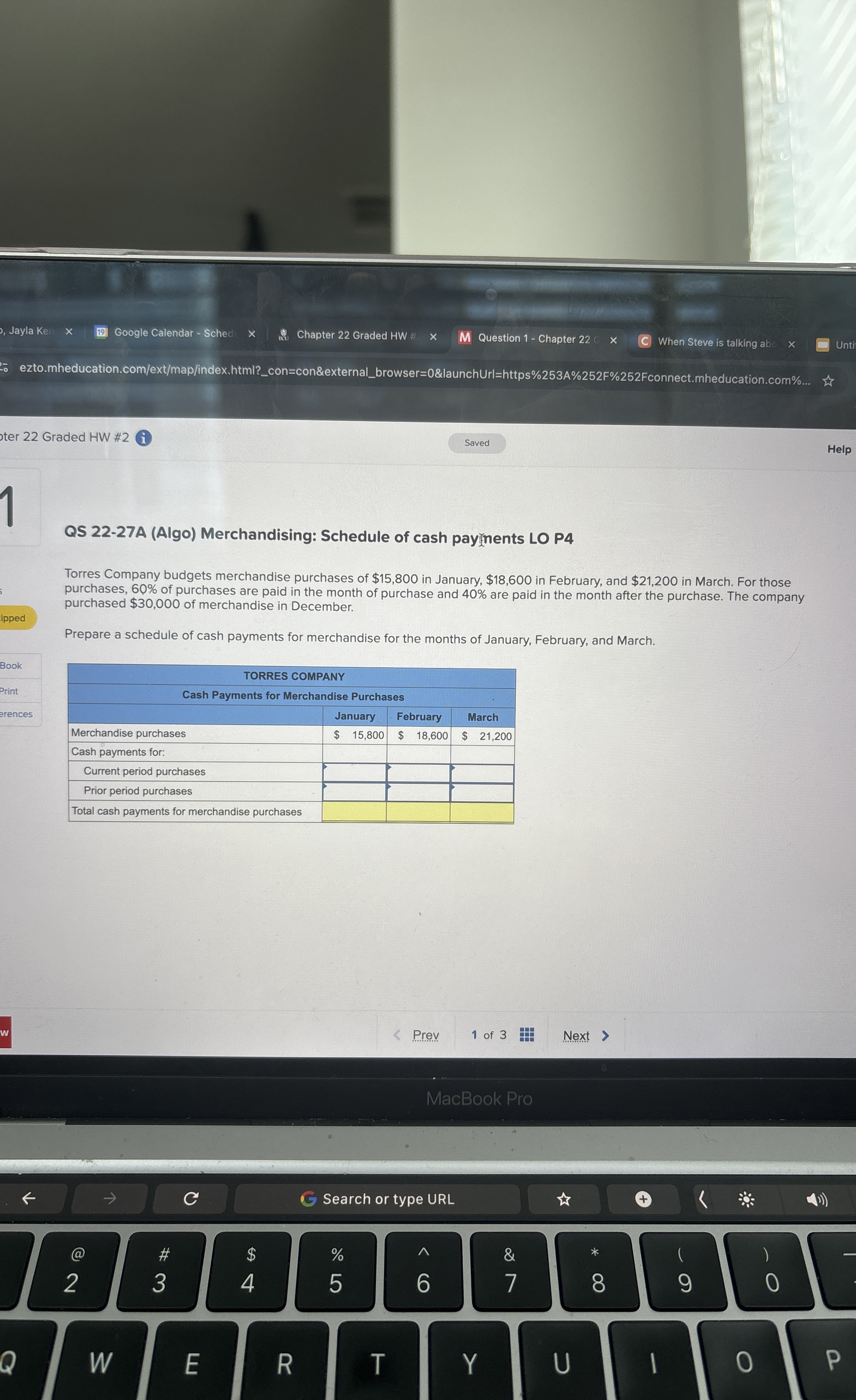 ter 2 2 Graded HW # 2 Saved Help QS 2 2 - 2 7 A (