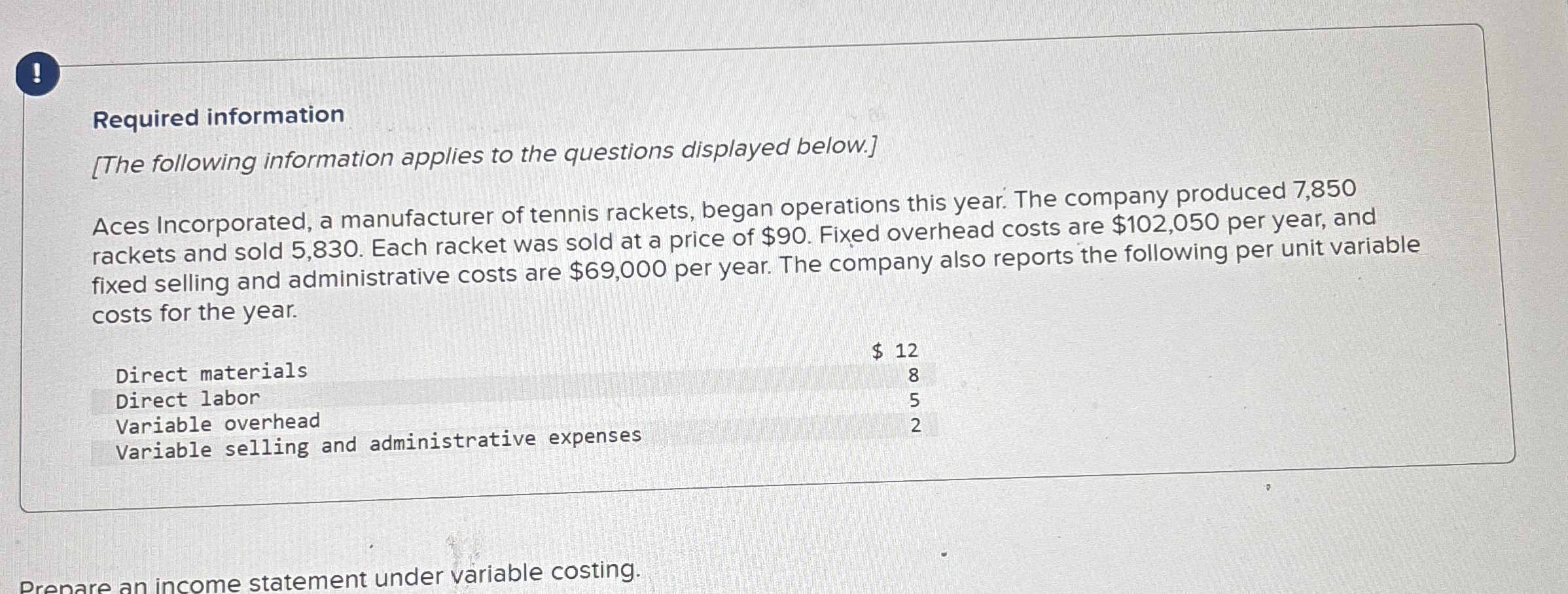 ! Required information [ The following