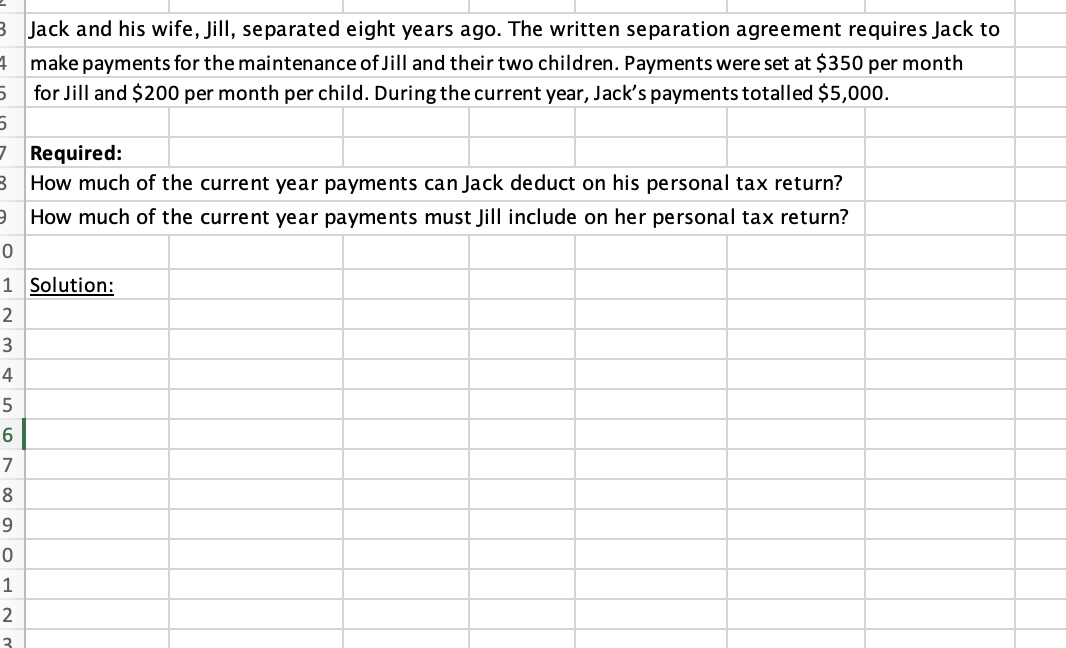 Jack and his wife, Jill, separated eight years