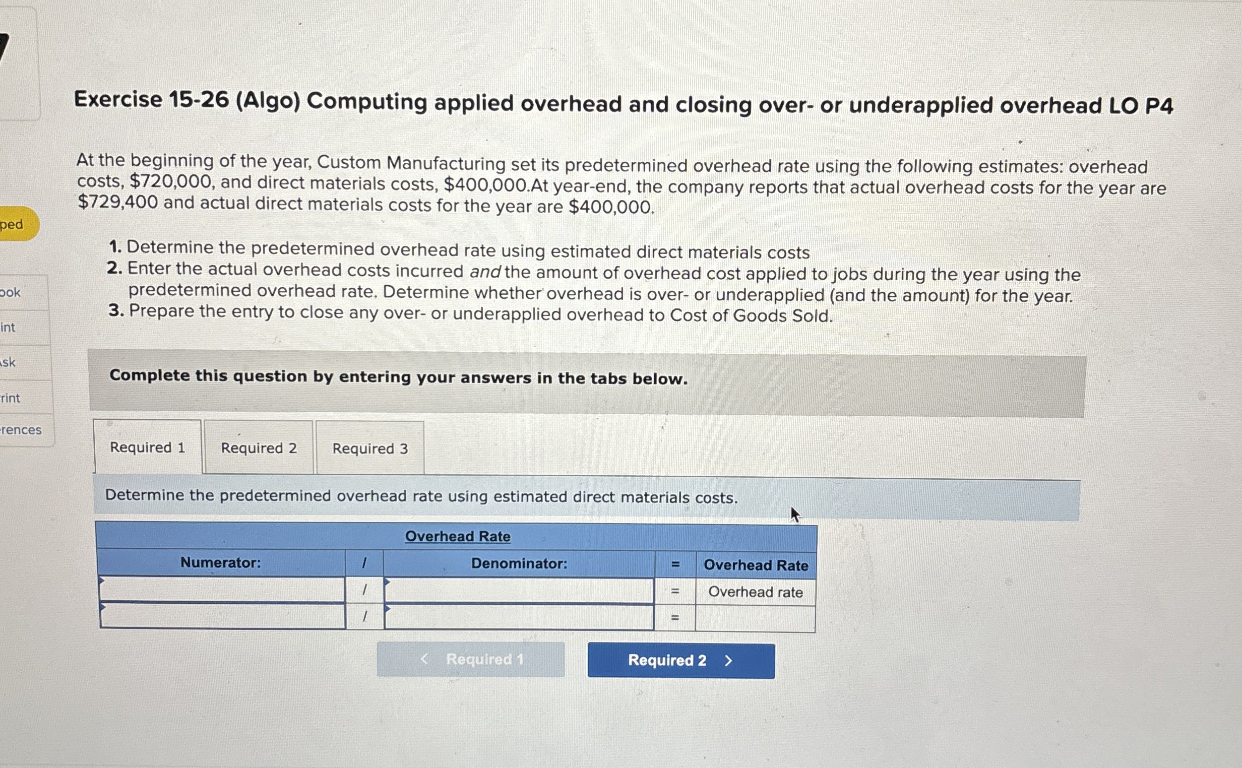 Exercise 1 5 - 2 6 ( Algo ) Computing applied