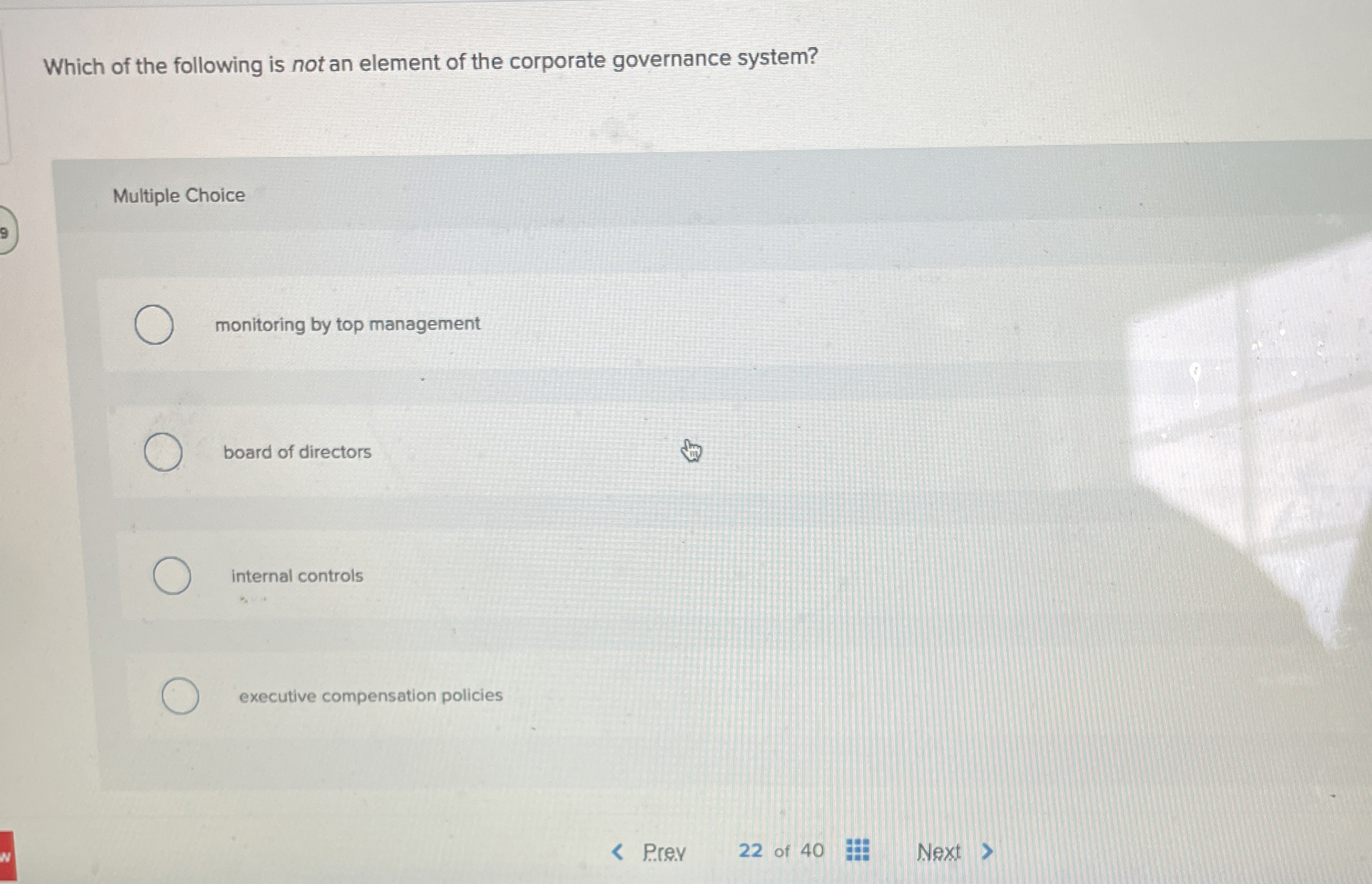 Which of the following is not an element of the