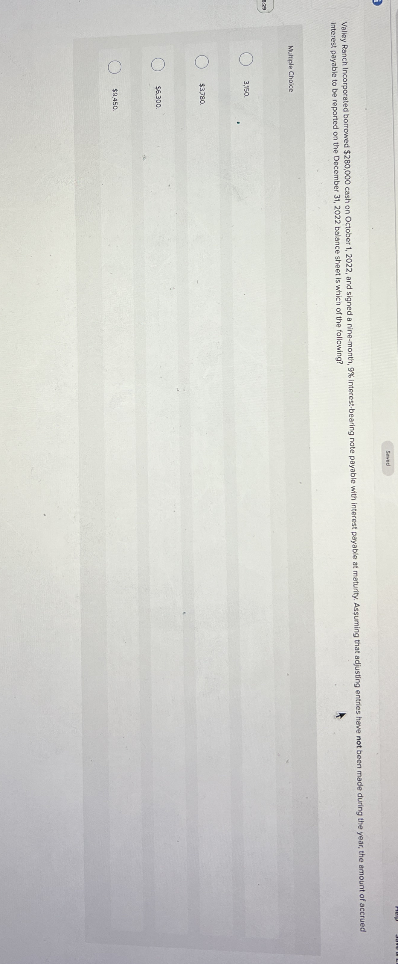 interest payable to be reported on the December 3