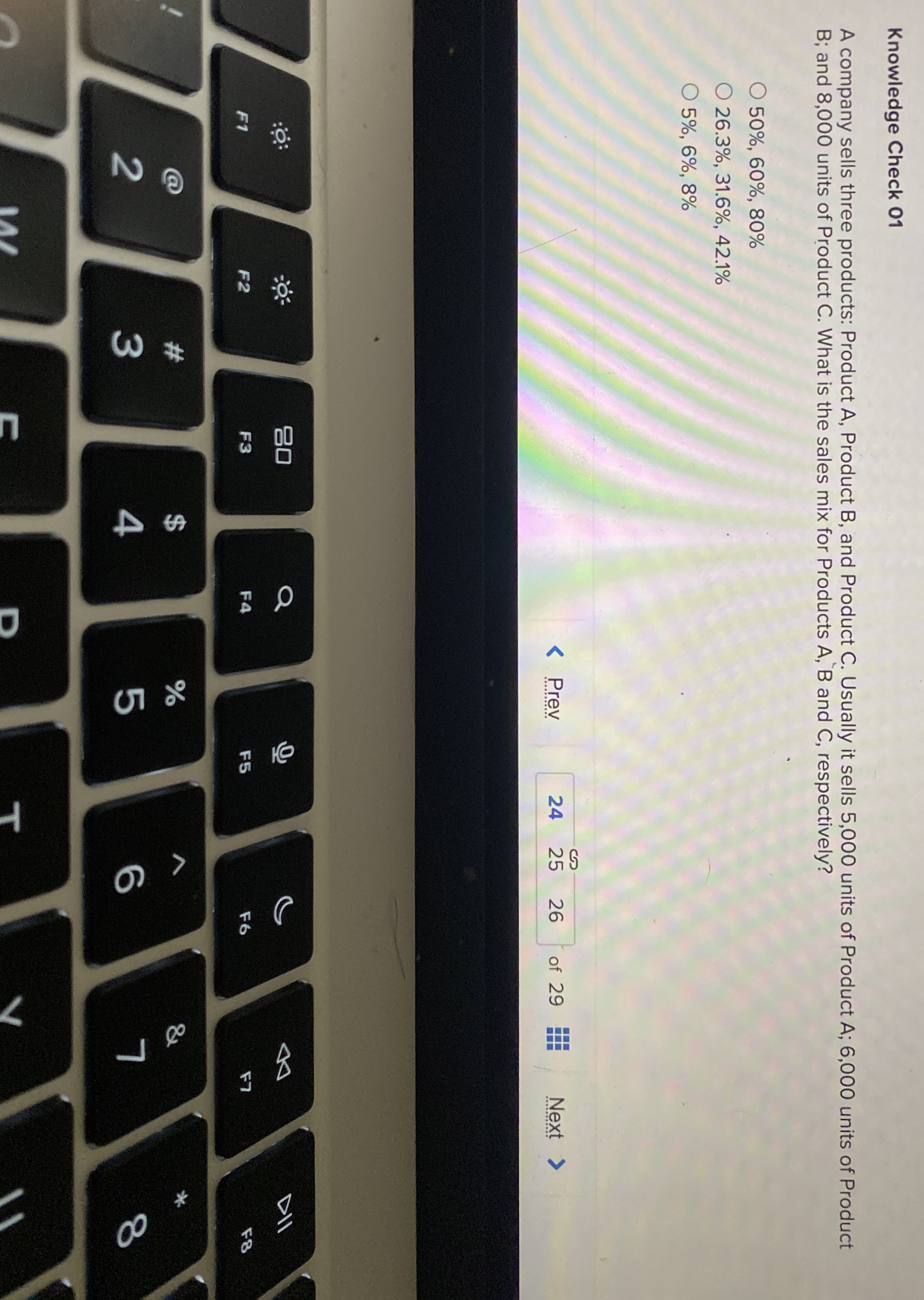 Knowledge Check 0 1 A company sells three