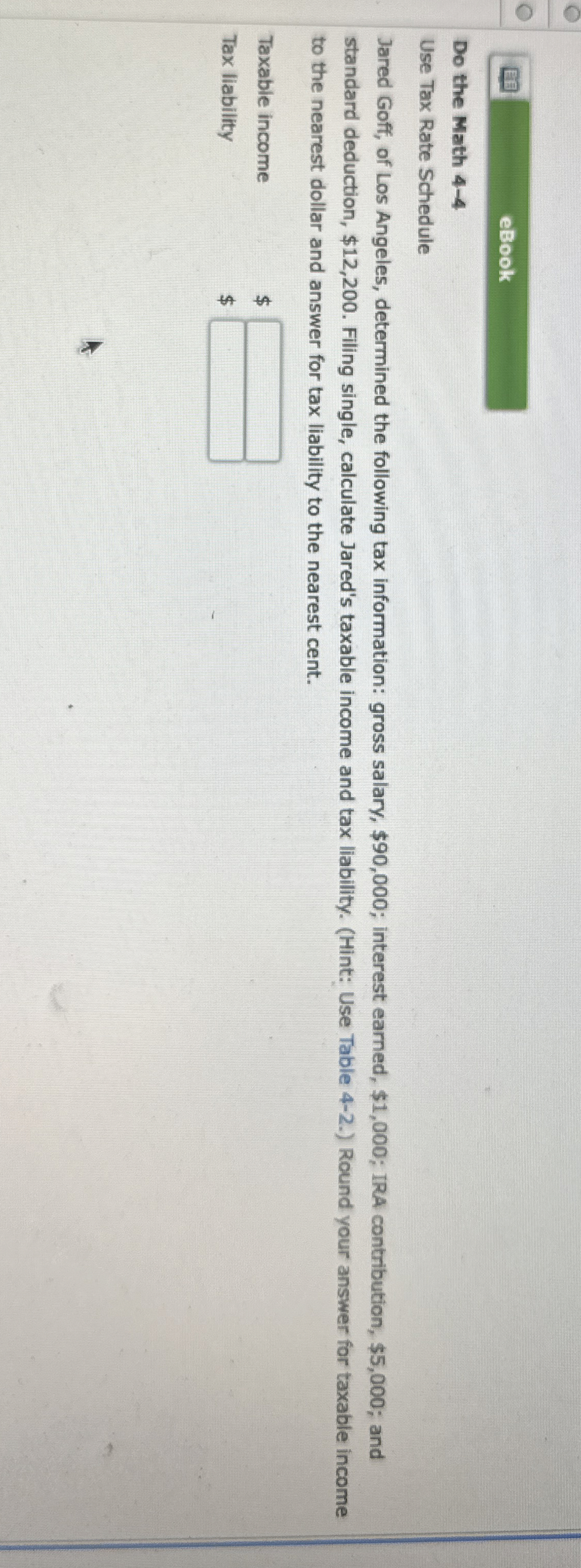 eBook Do the Math 4 - 4 Use Tax Rate Schedule