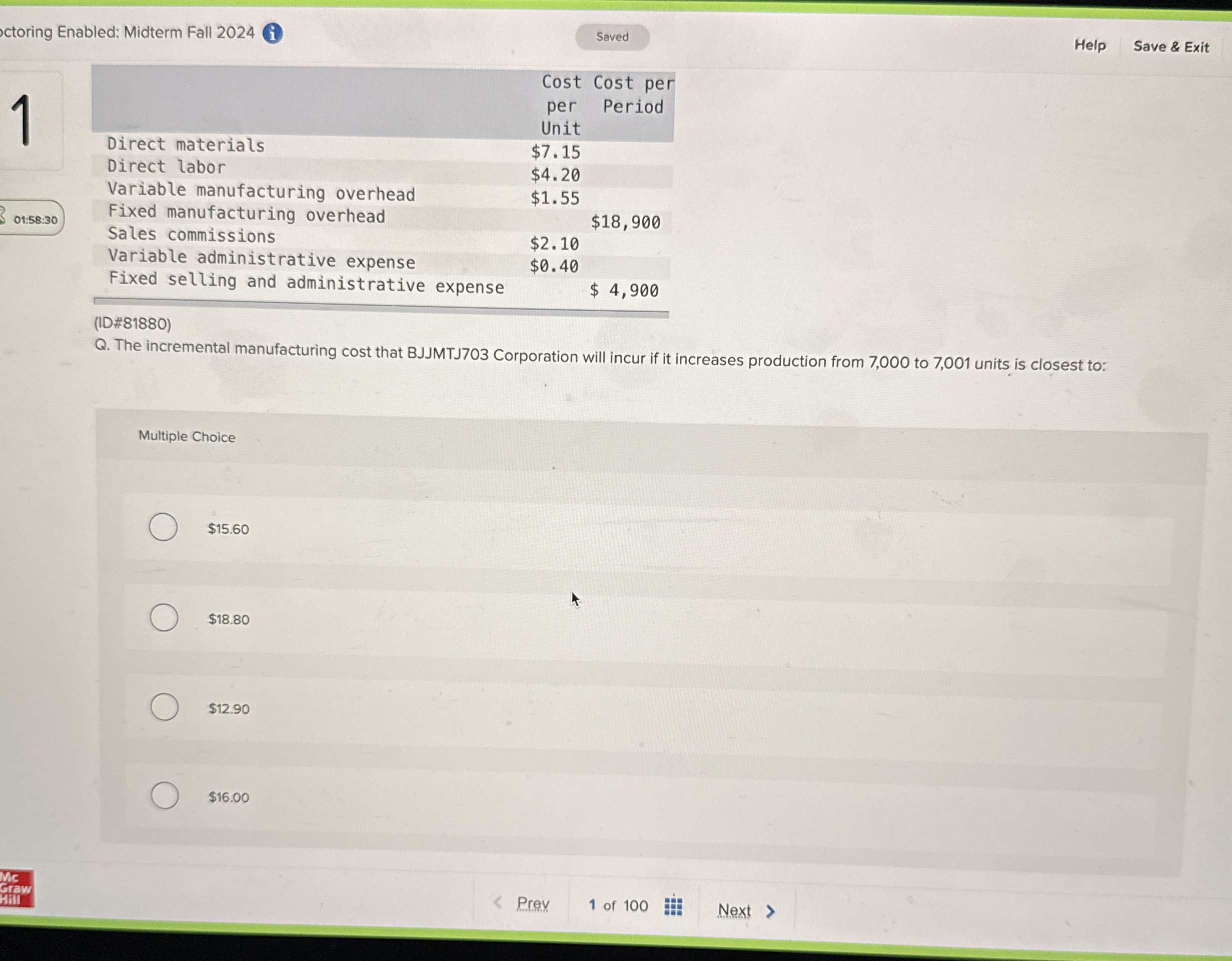 ctoring Enabled: Midterm Fall 2 0 2 4 Saved Help