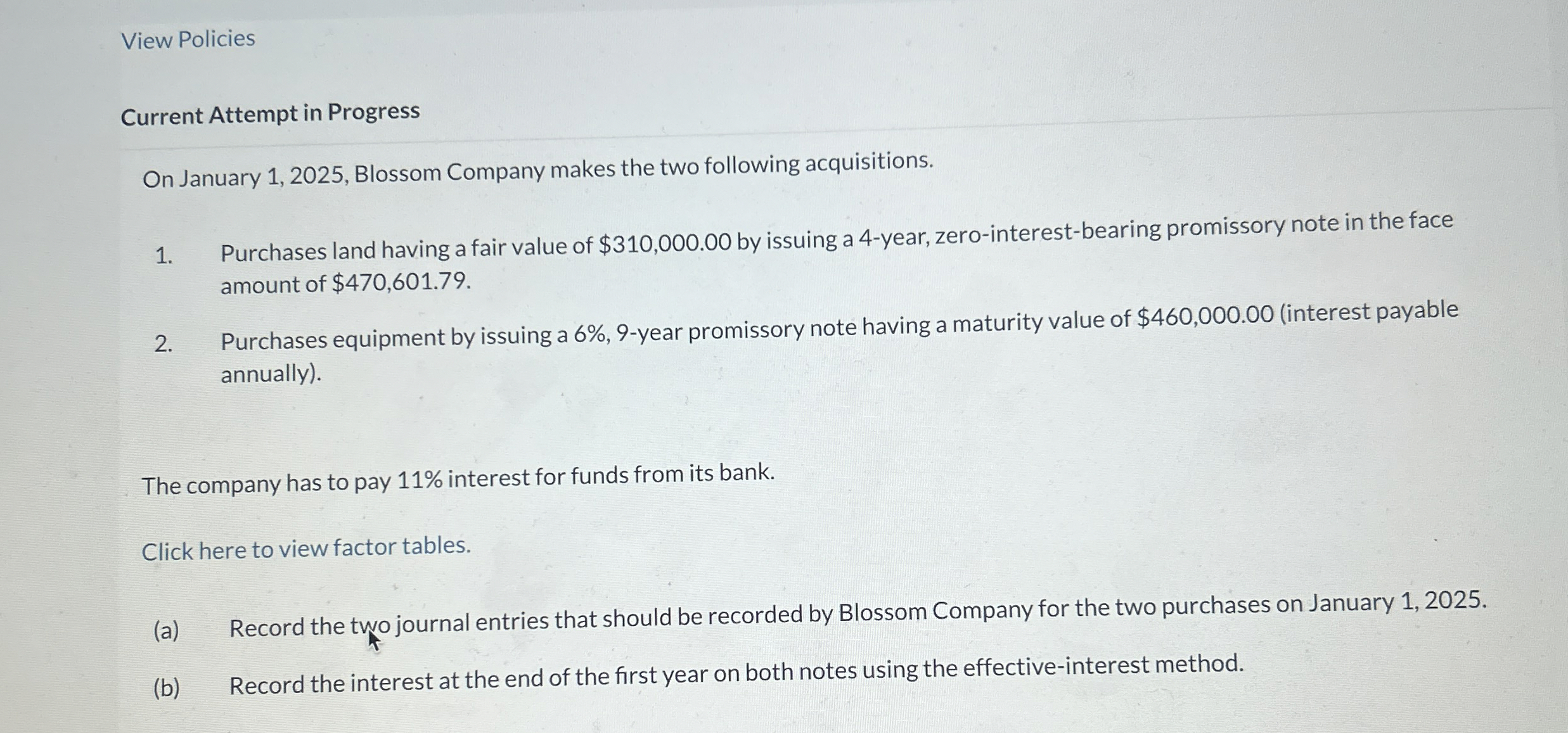 View Policies Current Attempt in Progress On