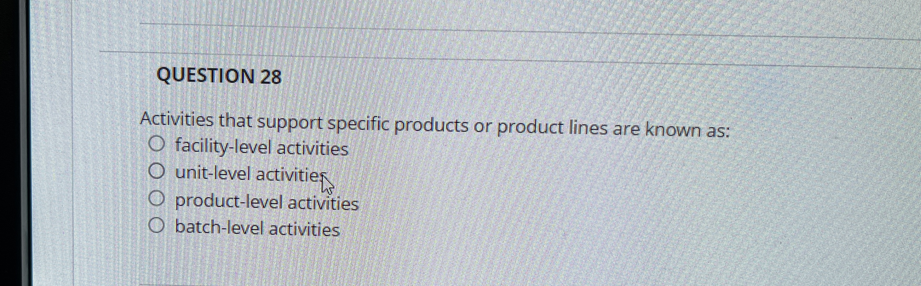 QUESTION 2 8 Activities that support specific
