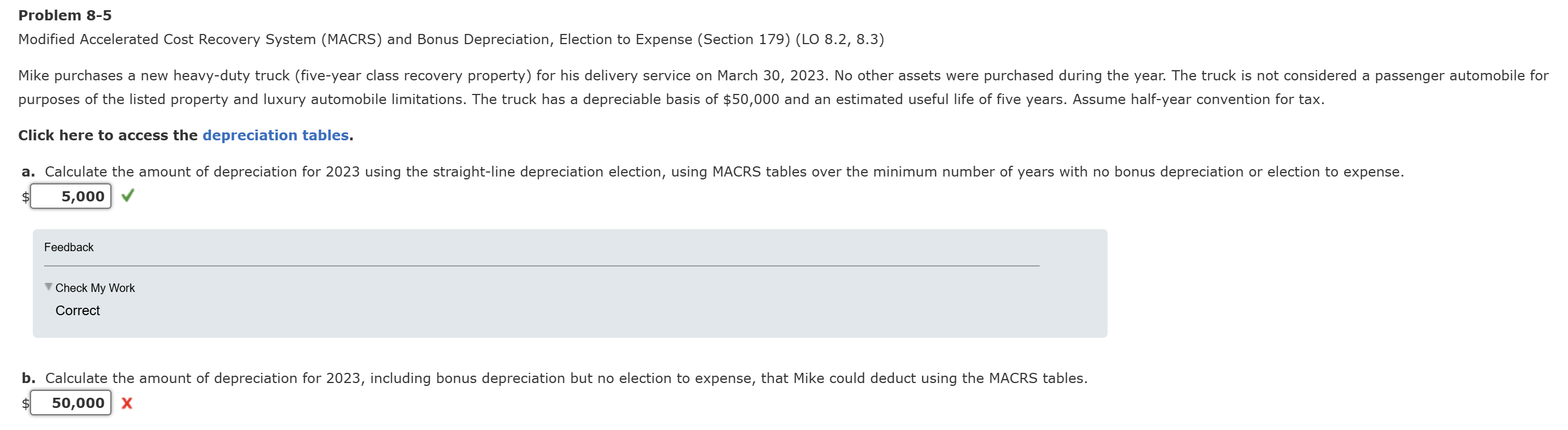 Problem 8 - 5 Modified Accelerated Cost Recovery