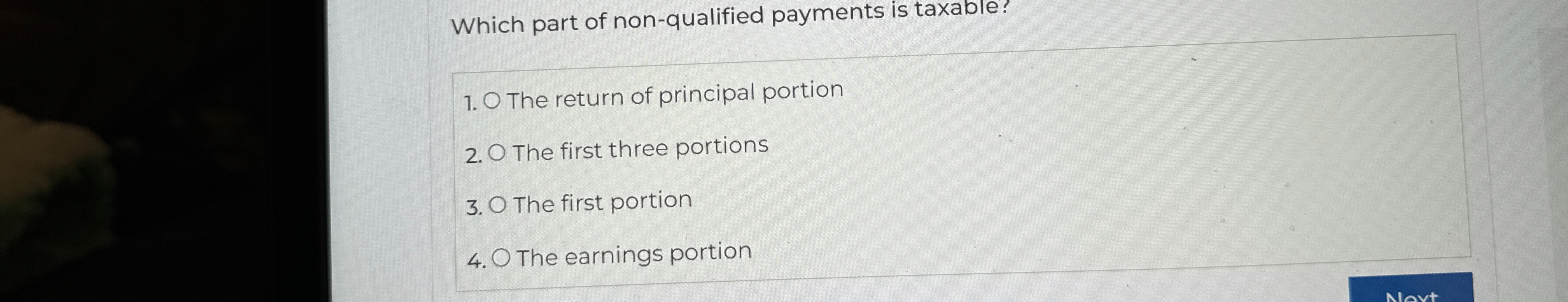 Which part of non - qualified payments is