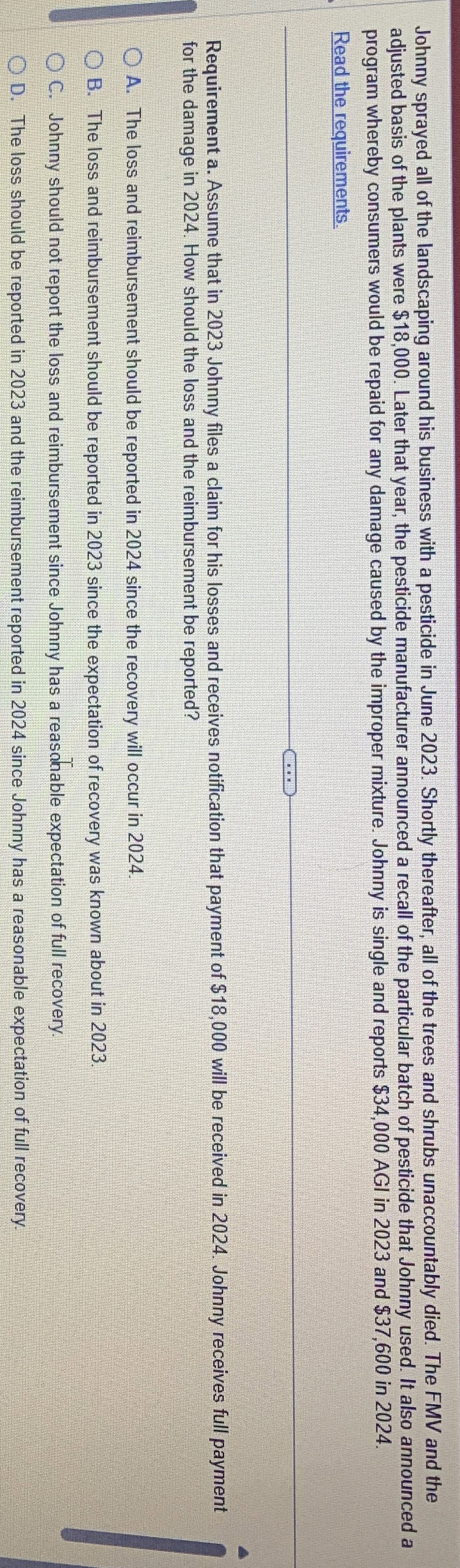 Johnny sprayed all of the landscaping around his