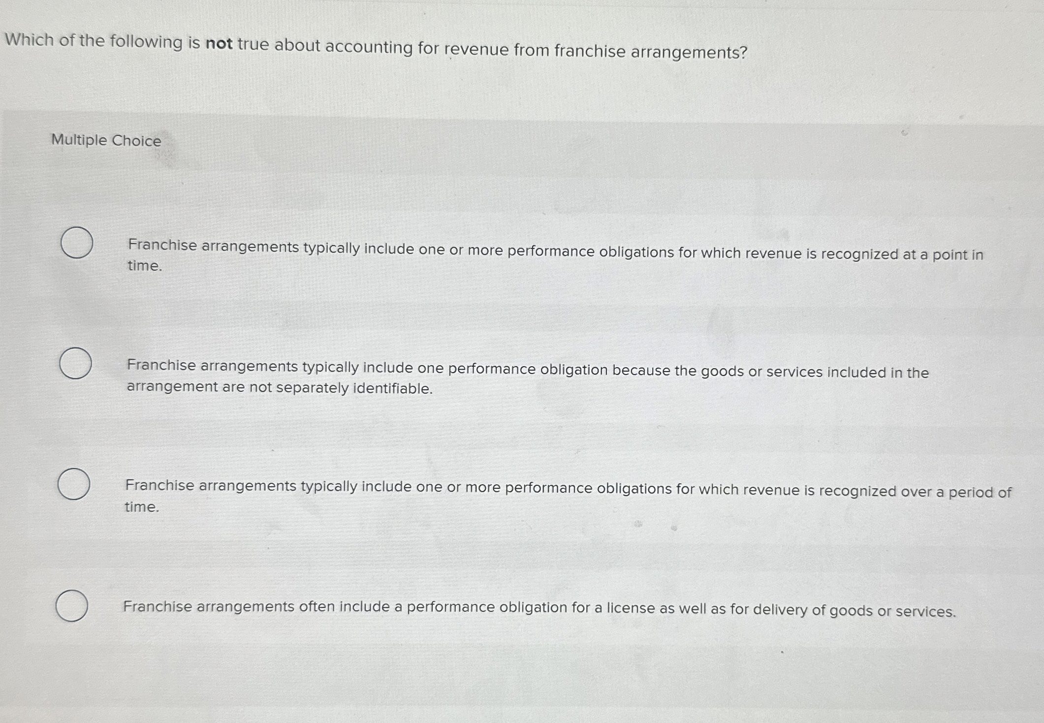 Which of the following is not true about