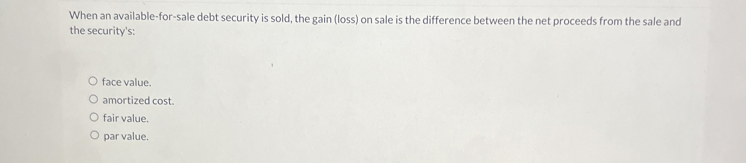 When an available - for - sale debt security is