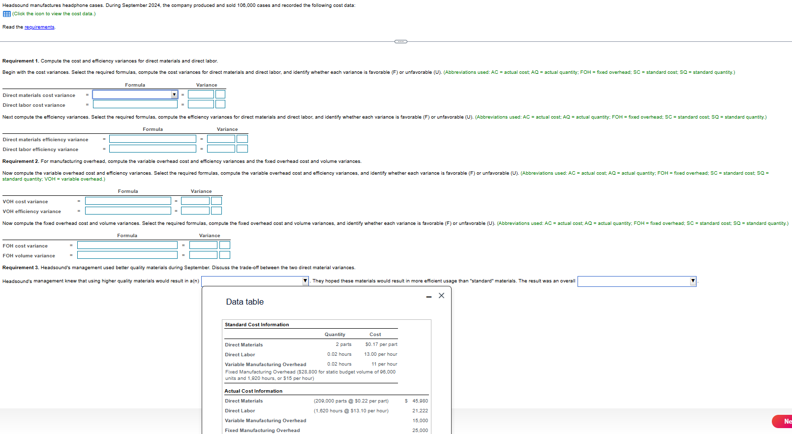 ( Click the icon to view the cost data. ) Read