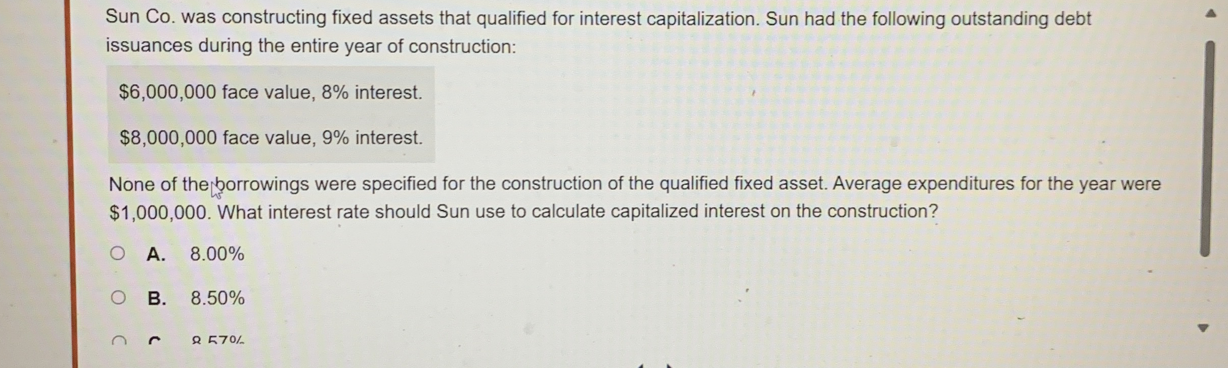 Sun Co . was constructing fixed assets that
