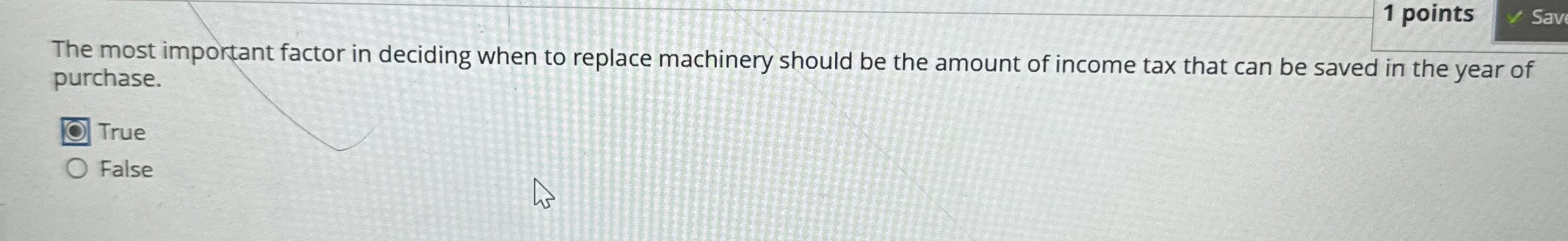 1 points The most important factor in deciding