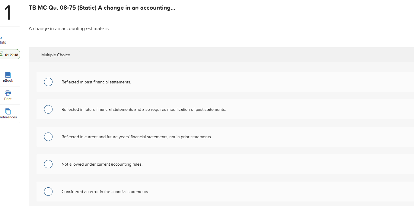 1 TB MC Qu . 0 8 - 7 5 ( Static ) A change in an