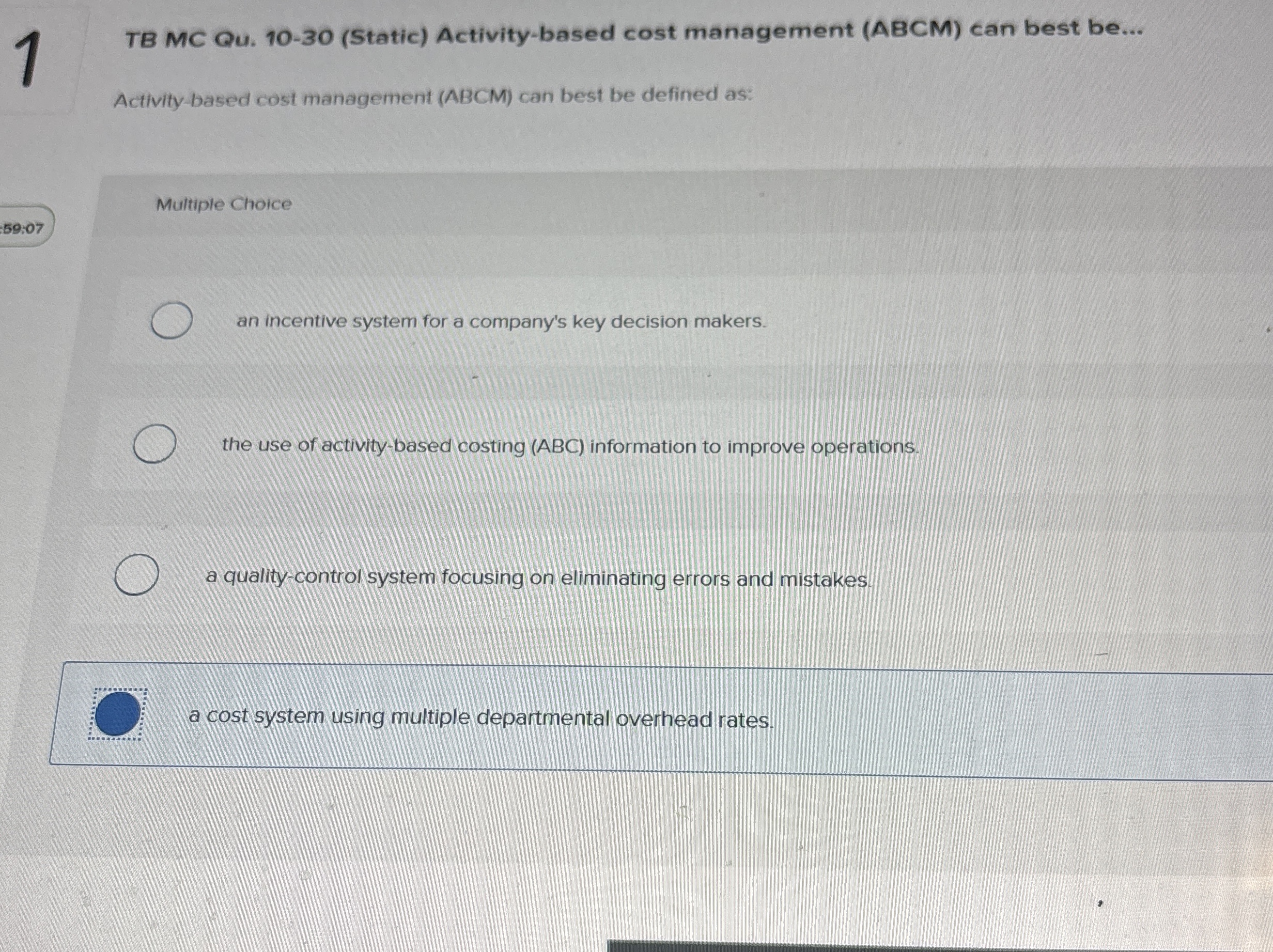 1 TB MC Qu . 1 0 - 3 0 ( Static ) Activity -