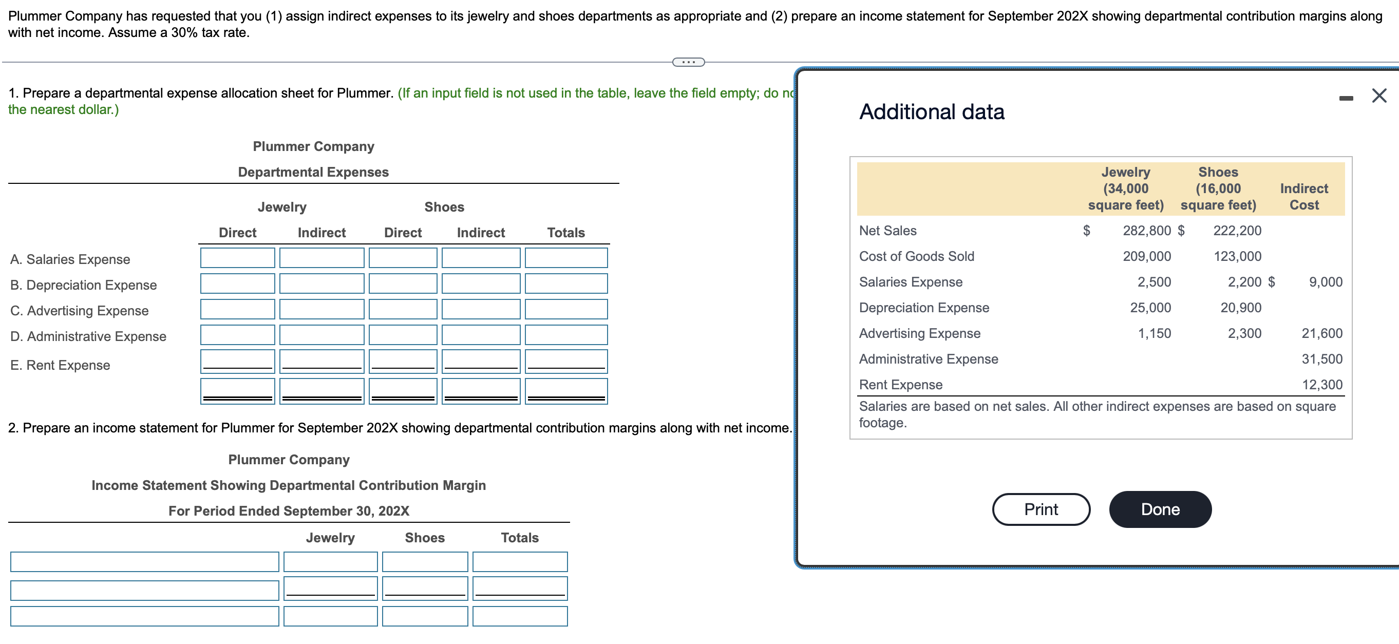 Plummer Company has requested that you ( 1 )