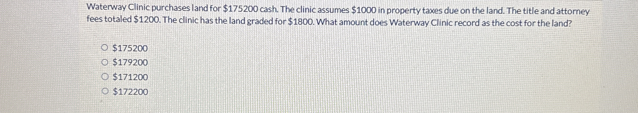 Waterway Clinic purchases land for $ 1 7 5 2 0 0